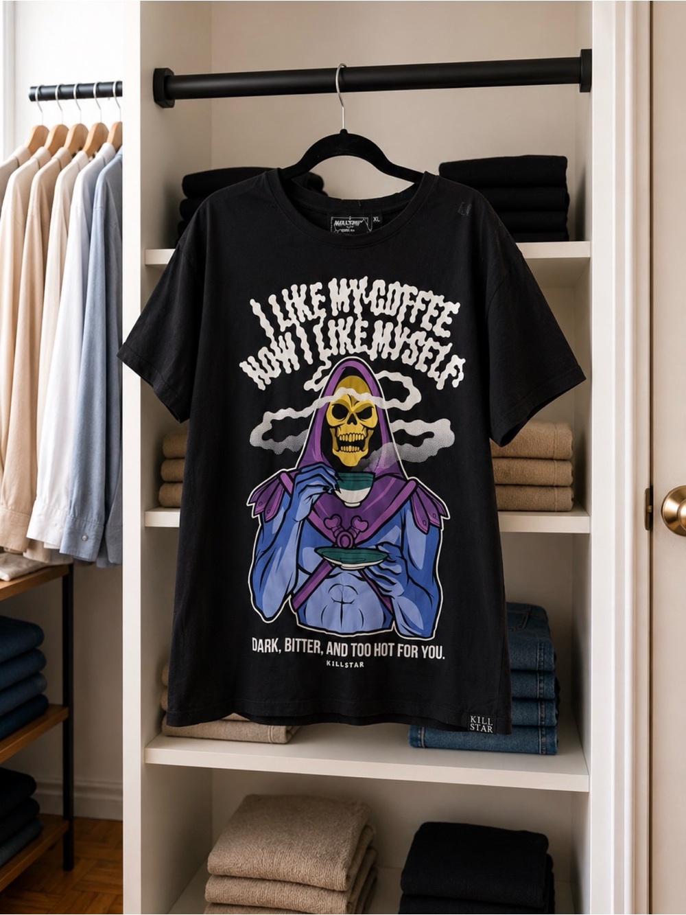Killstar women’s Black Graphic 'I Like My Coffee' Tee